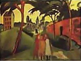 August Macke 1913 Staatsgalerie Moderner Kunst, Munich Sweden oil painting art